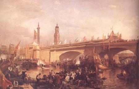 Clarkson Frederick Stanfield The Opening of London Bridge (mk25) Spain oil painting art